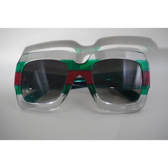 Gucci GG0178S square frame Tri-color design UV protection Luxury Trendy Designer - Picture 5 of 13